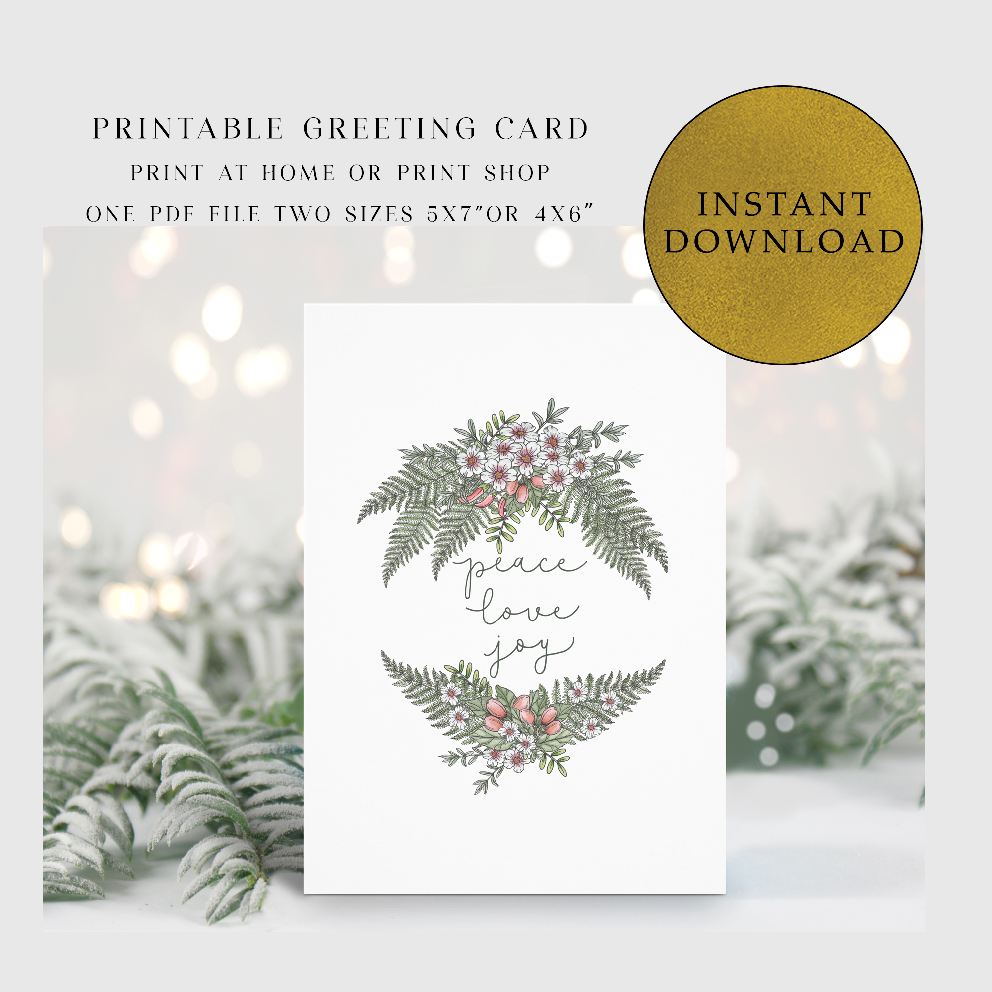 Instant Digital Download - A Kiwi Christmas Wreath