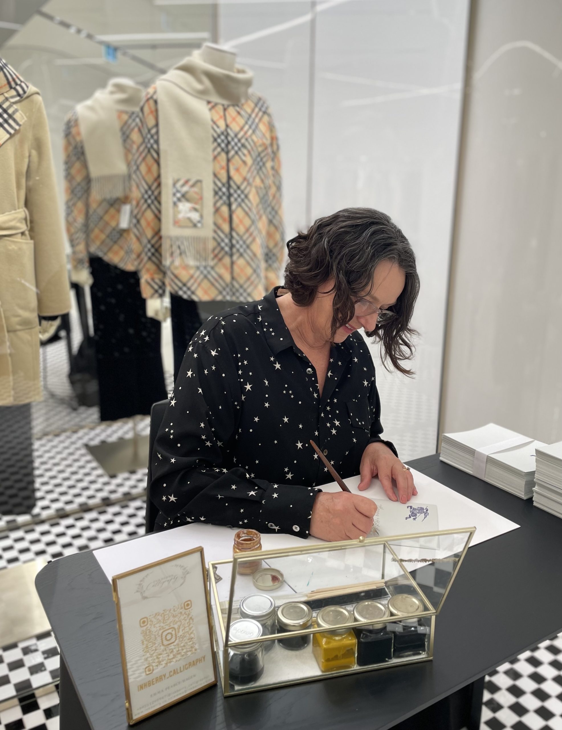 Onsite and Event Calligraphy at Burberry