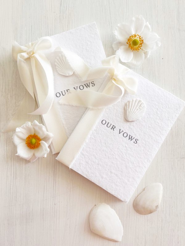 Seashell Wedding Vow Book
