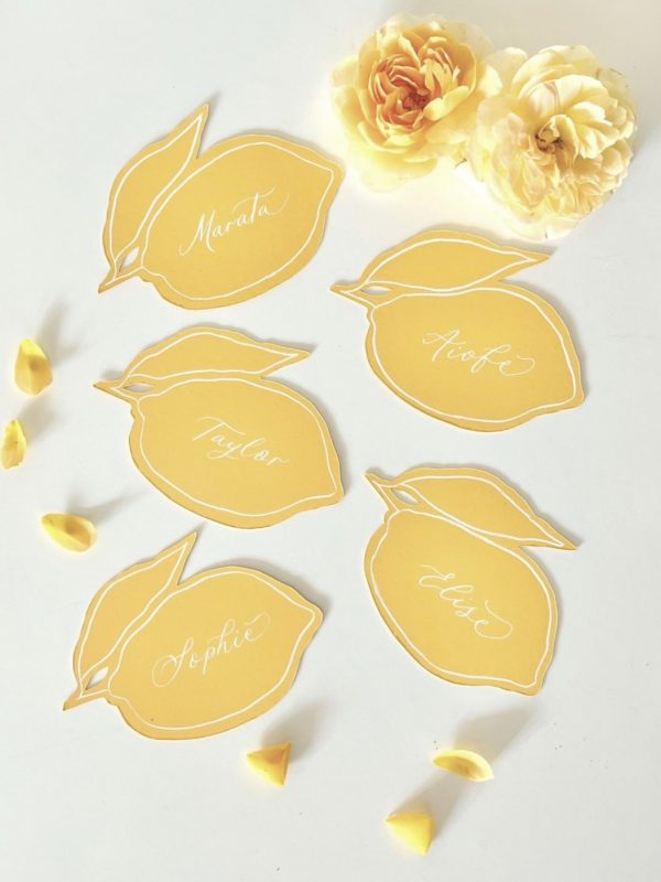 Lemon Place Cards